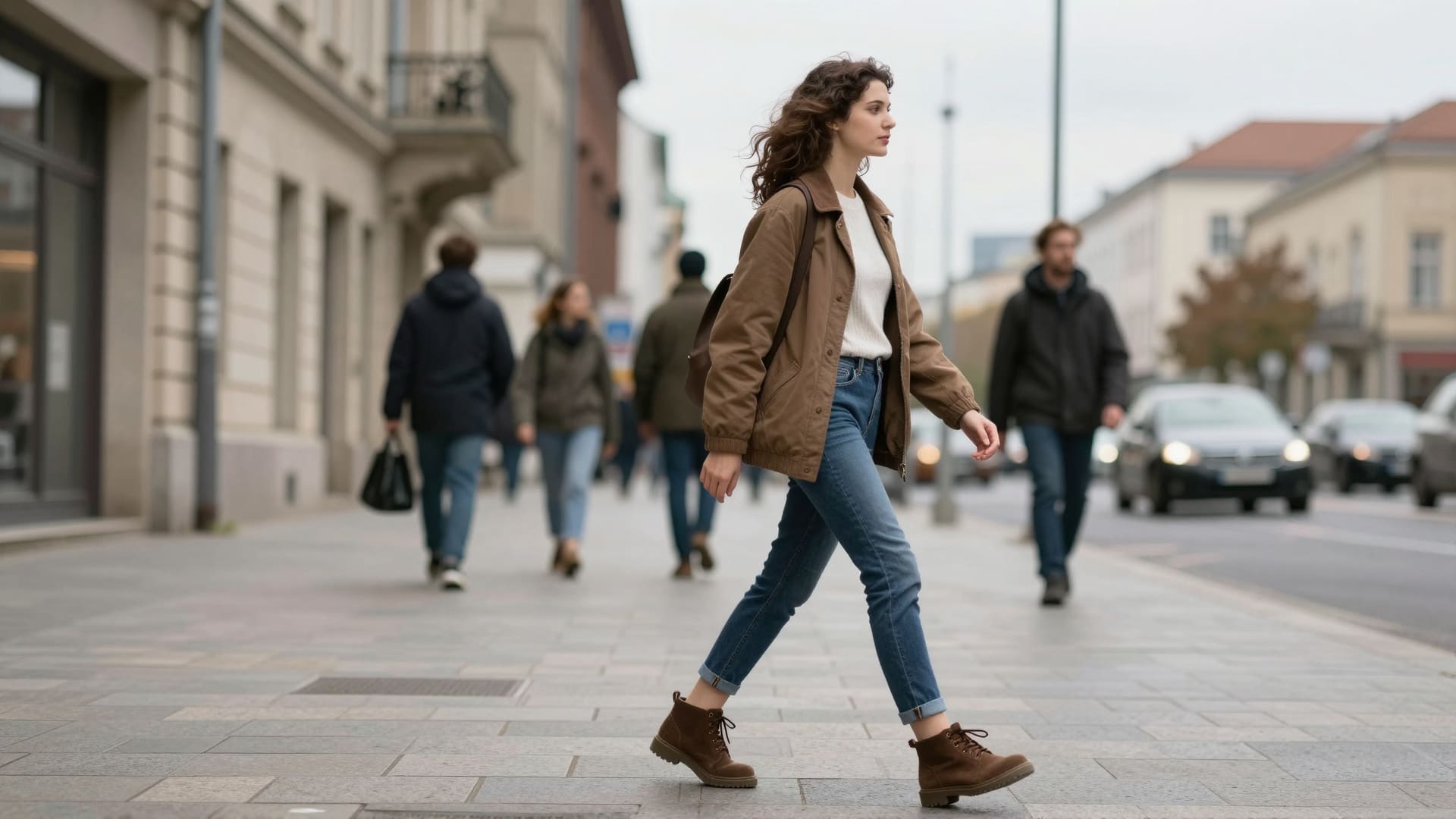 Modelka czekająca w holu berlińskiego studia